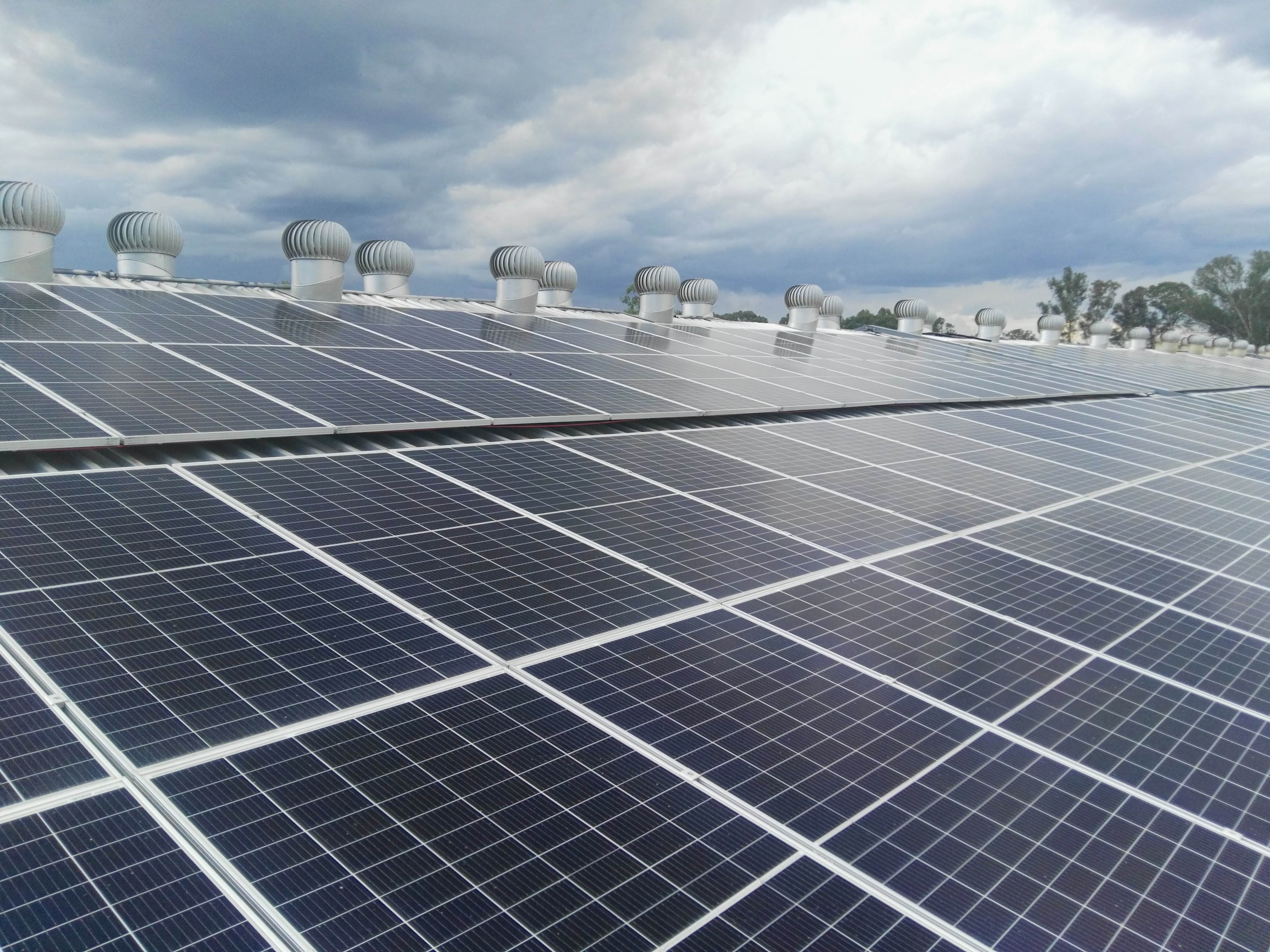 Commercial solar installation